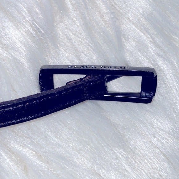Black Halo Dress Waist Belt Leather Buckle